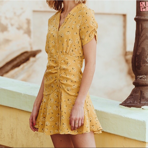 SOLD! Floral summer mini dress, French style - Picture 2 of 4